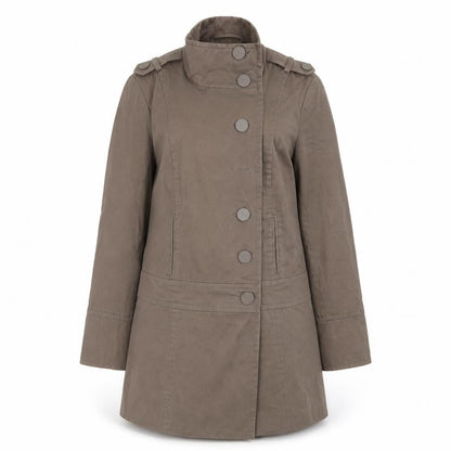 Womens UK Size 12 New Look Brown Overcoat
