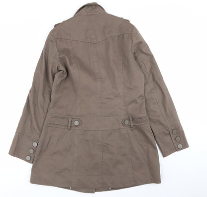 Womens UK Size 12 New Look Brown Overcoat