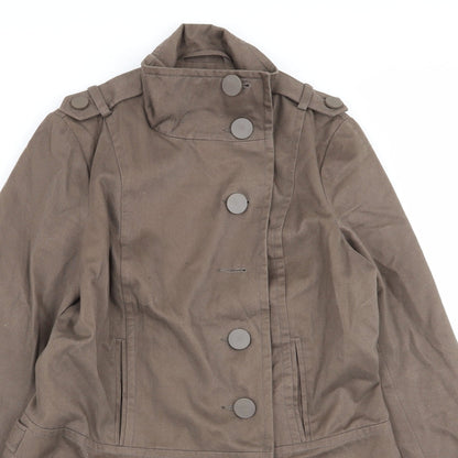 Womens UK Size 12 New Look Brown Overcoat