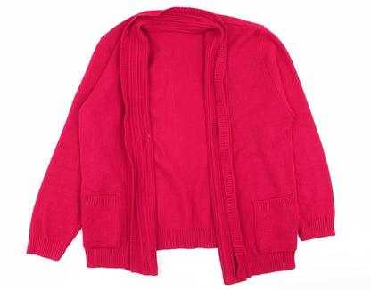 Womens UK Size M vivi Red Cardigan Jumper
