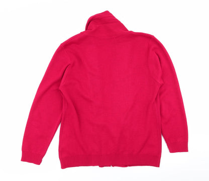 Womens UK Size M vivi Red Cardigan Jumper