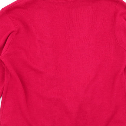 Womens UK Size M vivi Red Cardigan Jumper