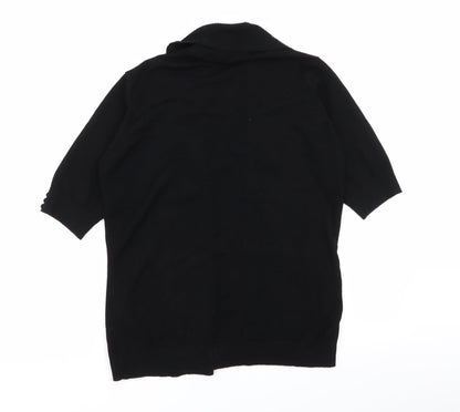 Womens UK Size 14 EWM Black Cardigan Jumper