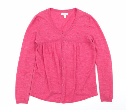Womens UK Size M Lux Red Cardigan Jumper