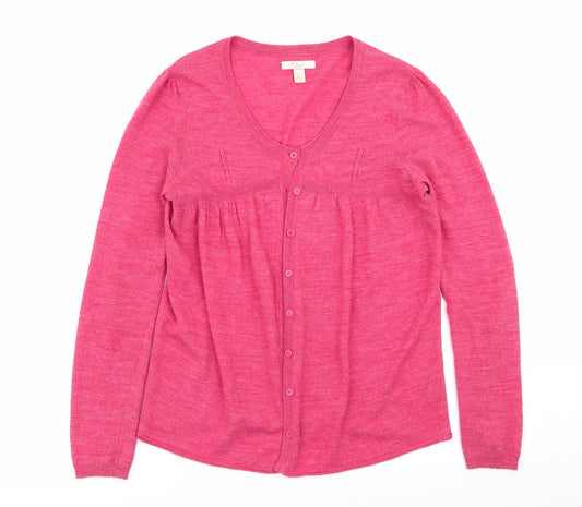 Womens UK Size M Lux Red Cardigan Jumper
