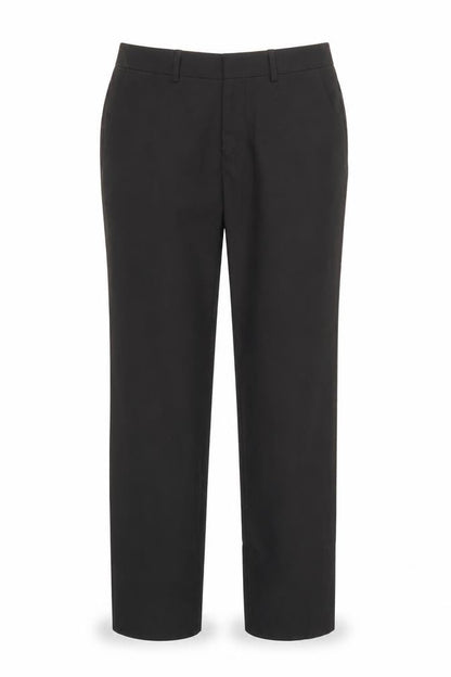 Front view of New Look women’s black trousers, size UK 30, in, 30-inch leg
