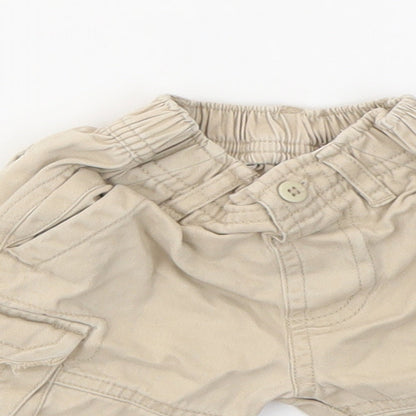 M Boys Beige   Capri Trousers Size 6-9 Months