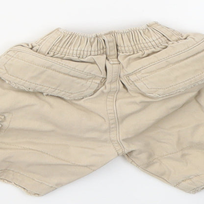 M Boys Beige   Capri Trousers Size 6-9 Months