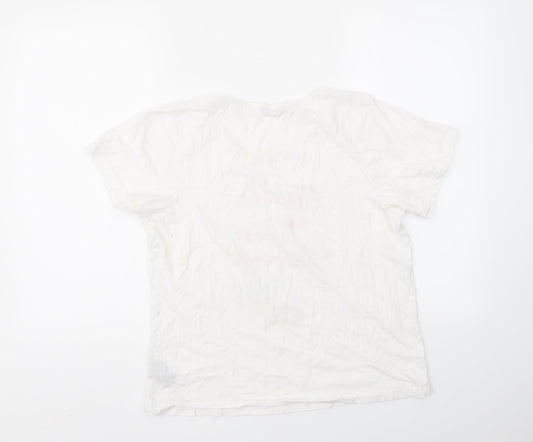 Womens UK Size 10 M&CO White Basic T-Shirt