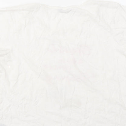 Womens UK Size 10 M&CO White Basic T-Shirt