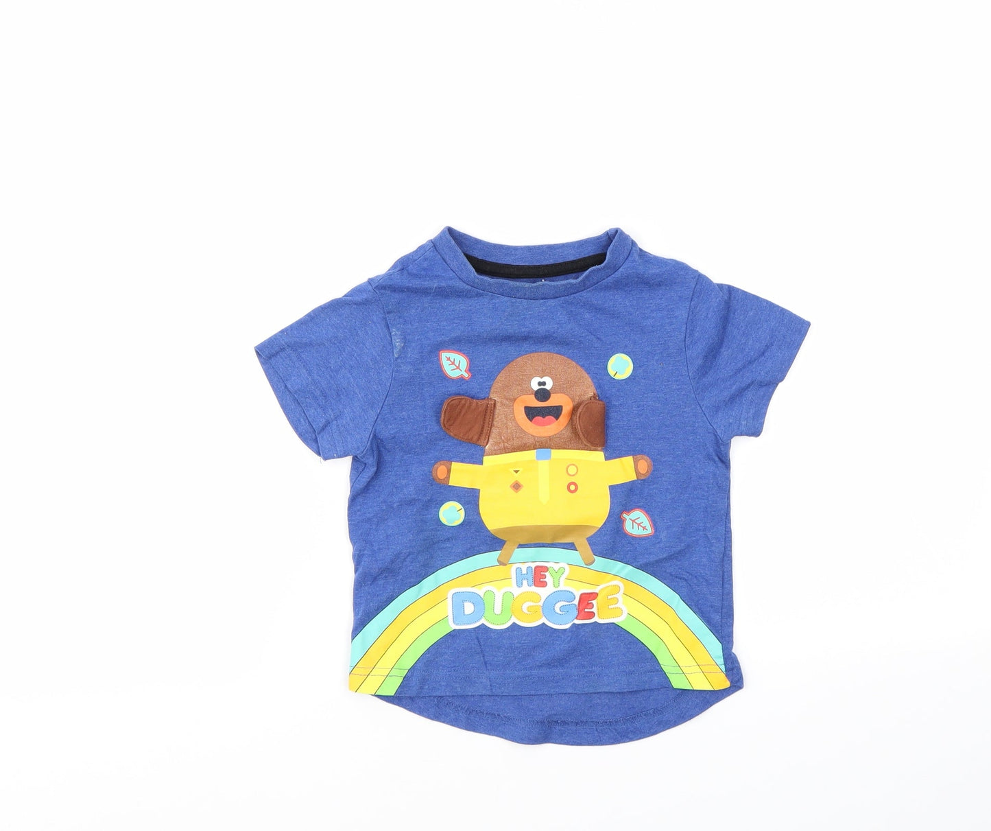 THE DUGGEE Boys Blue Animal Print  Basic T-Shirt Size 2 Years