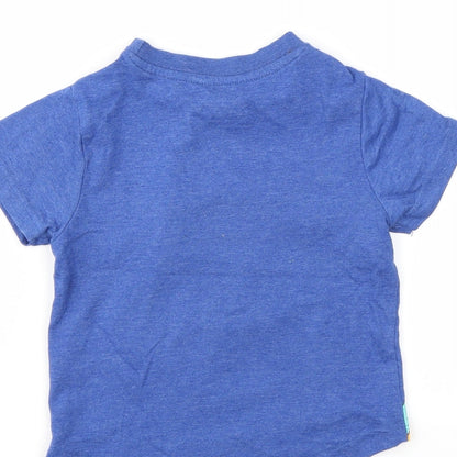 THE DUGGEE Boys Blue Animal Print  Basic T-Shirt Size 2 Years