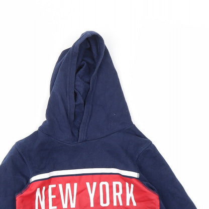 H&M Boys Blue Geometric  Pullover Hoodie Size 4-5 Years