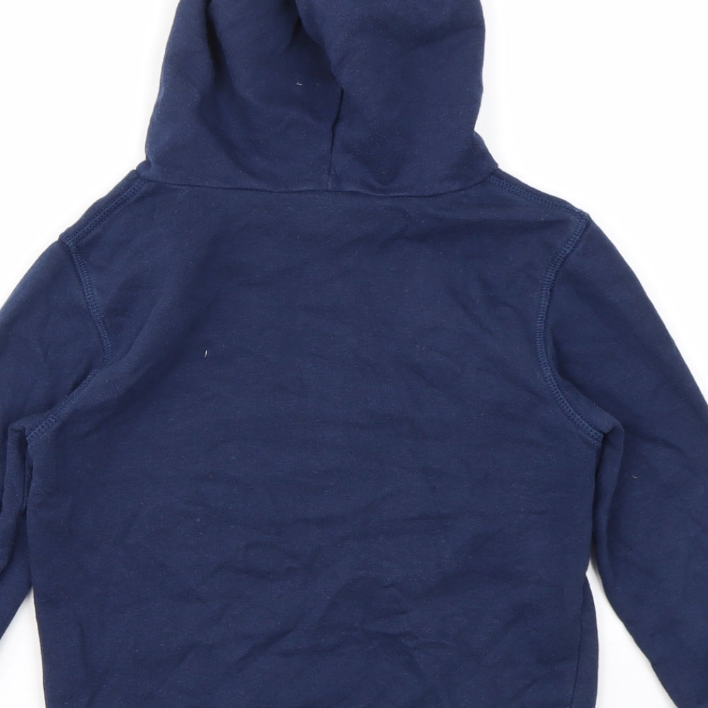 H&M Boys Blue Geometric  Pullover Hoodie Size 4-5 Years