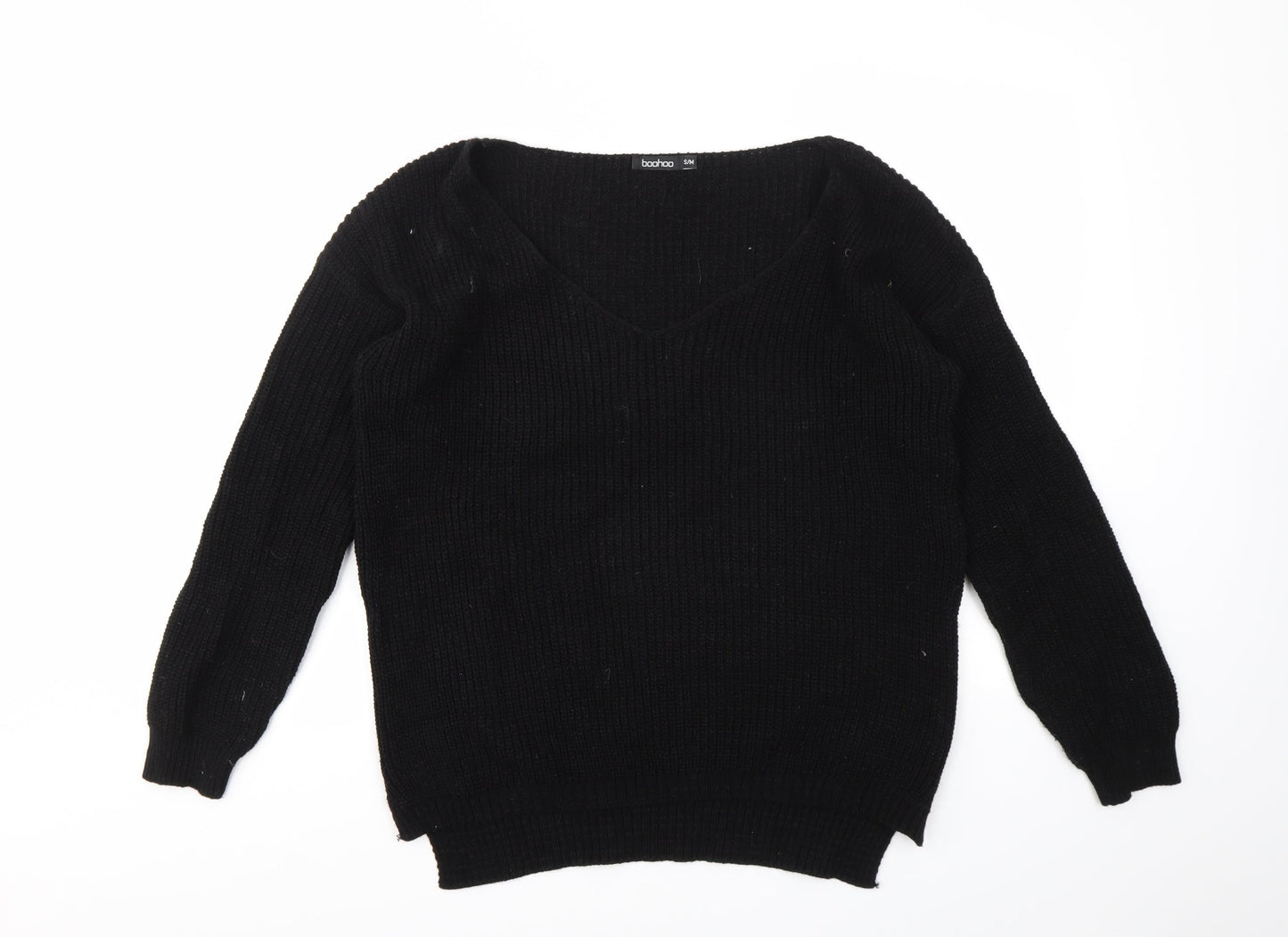 Boohoo Womens Black   Pullover Jumper Size M