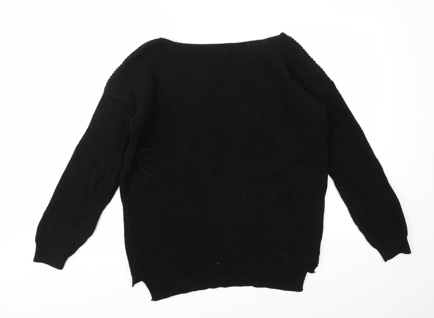 Boohoo Womens Black   Pullover Jumper Size M