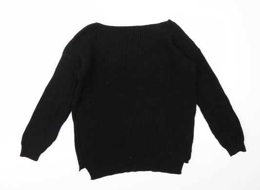 Boohoo Womens Black   Pullover Jumper Size M