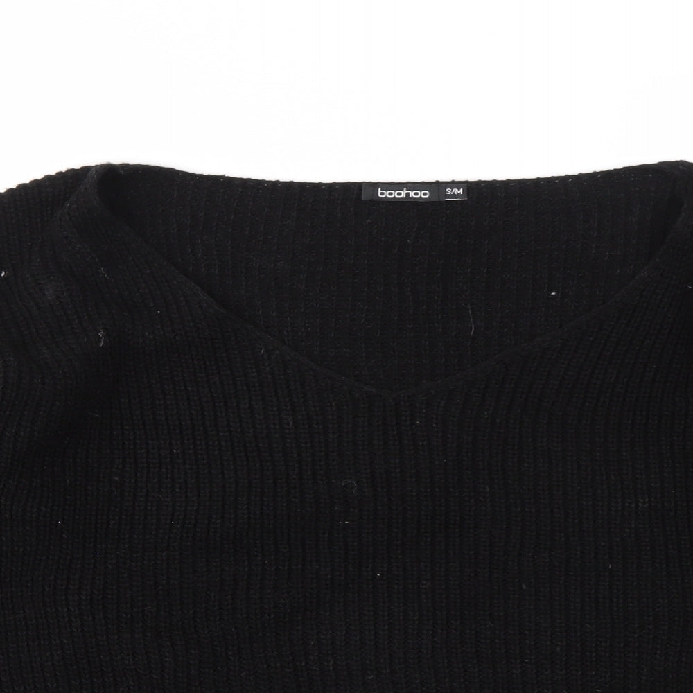 Boohoo Womens Black   Pullover Jumper Size M