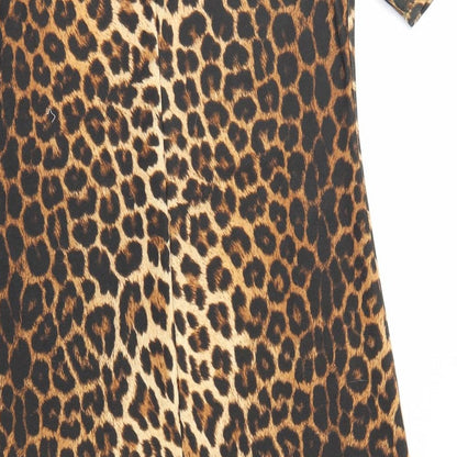 Peacocks Womens Brown Animal Print  Fit & Flare  Size 10