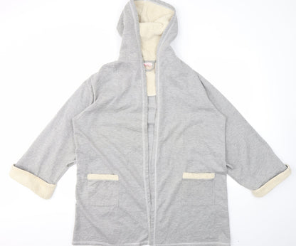 Additional front view of SECRET women’s grey jacket coatigan, size L