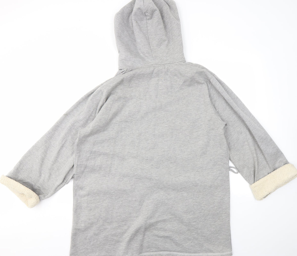 Back view of SECRET women’s grey jacket coatigan, size L