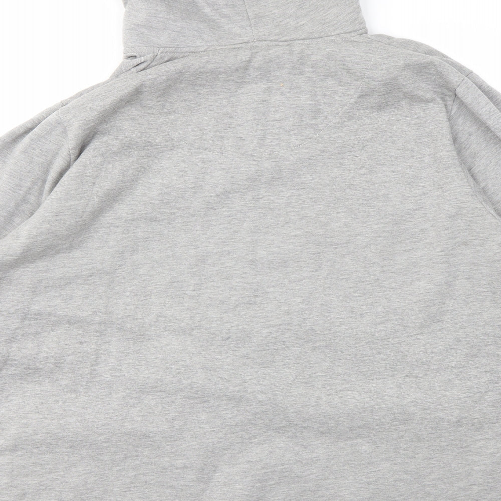 Brand and care label for SECRET women’s grey jacket coatigan, size L