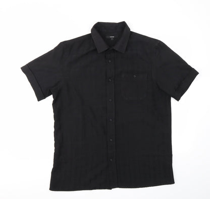 Mens UK Size L George Black  T-Shirt