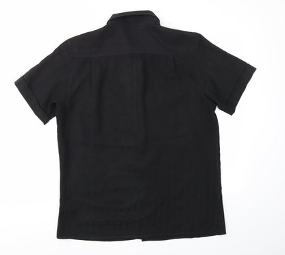 Mens UK Size L George Black  T-Shirt