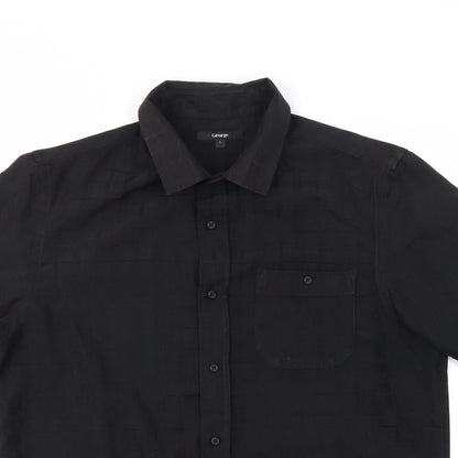 Mens UK Size L George Black  T-Shirt
