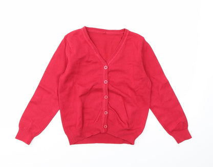George Girls Red   Cardigan Jumper Size 4-5 Years