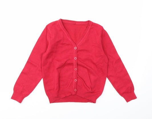 George Girls Red   Cardigan Jumper Size 4-5 Years