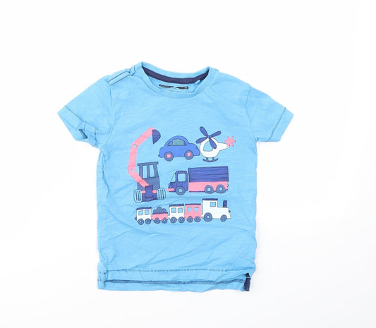 NEXT Boys Blue Geometric  Basic T-Shirt Size 12-18 Months