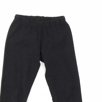 PREWORN  Girls Black Ikat  Jegging Trousers Size 4 Years