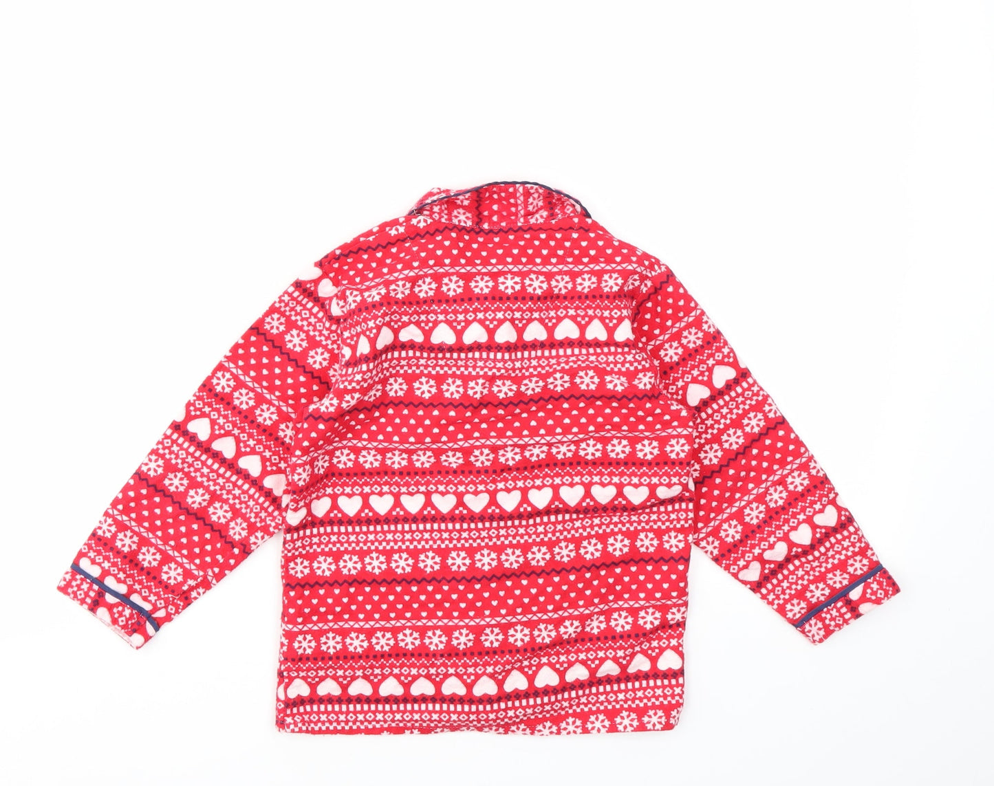 Young Dimension Girls Red Geometric  Top Pyjama Top Size 4-5 Years
