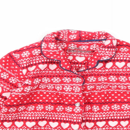 Young Dimension Girls Red Geometric  Top Pyjama Top Size 4-5 Years