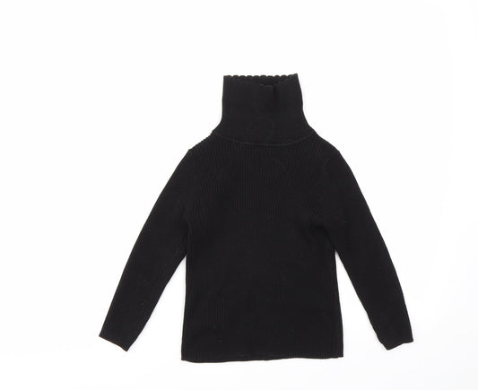 George Girls Black   Basic T-Shirt Size 4-5 Years