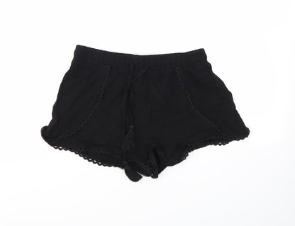 PRIMARK  Womens Black   Culotte Shorts Size 8 - STRECHY WAISTBAND