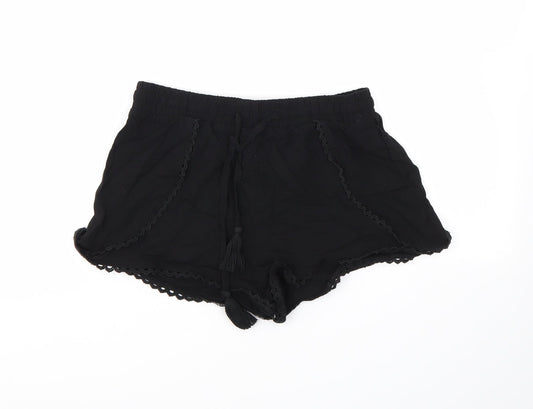 PRIMARK  Womens Black   Culotte Shorts Size 8 - STRECHY WAISTBAND