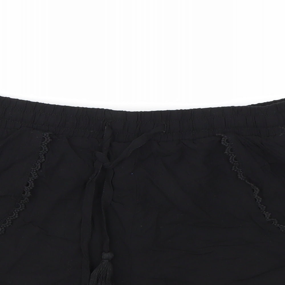 PRIMARK  Womens Black   Culotte Shorts Size 8 - STRECHY WAISTBAND