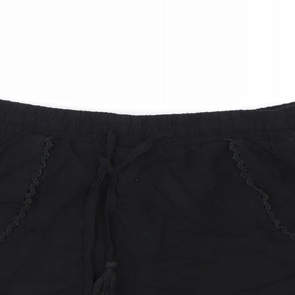 PRIMARK  Womens Black   Culotte Shorts Size 8 - STRECHY WAISTBAND