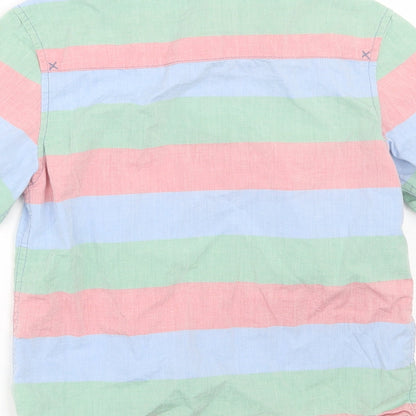 Brand and care label for John Lewis boys’ multicoloured striped basic button-up, size 9, years