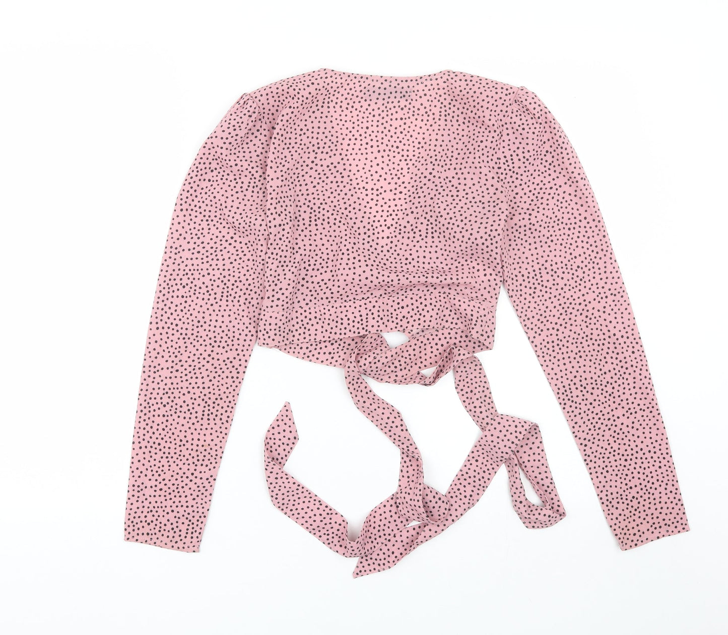 Womens UK Size 6 Fashion Union Pink Cropped T-Shirt