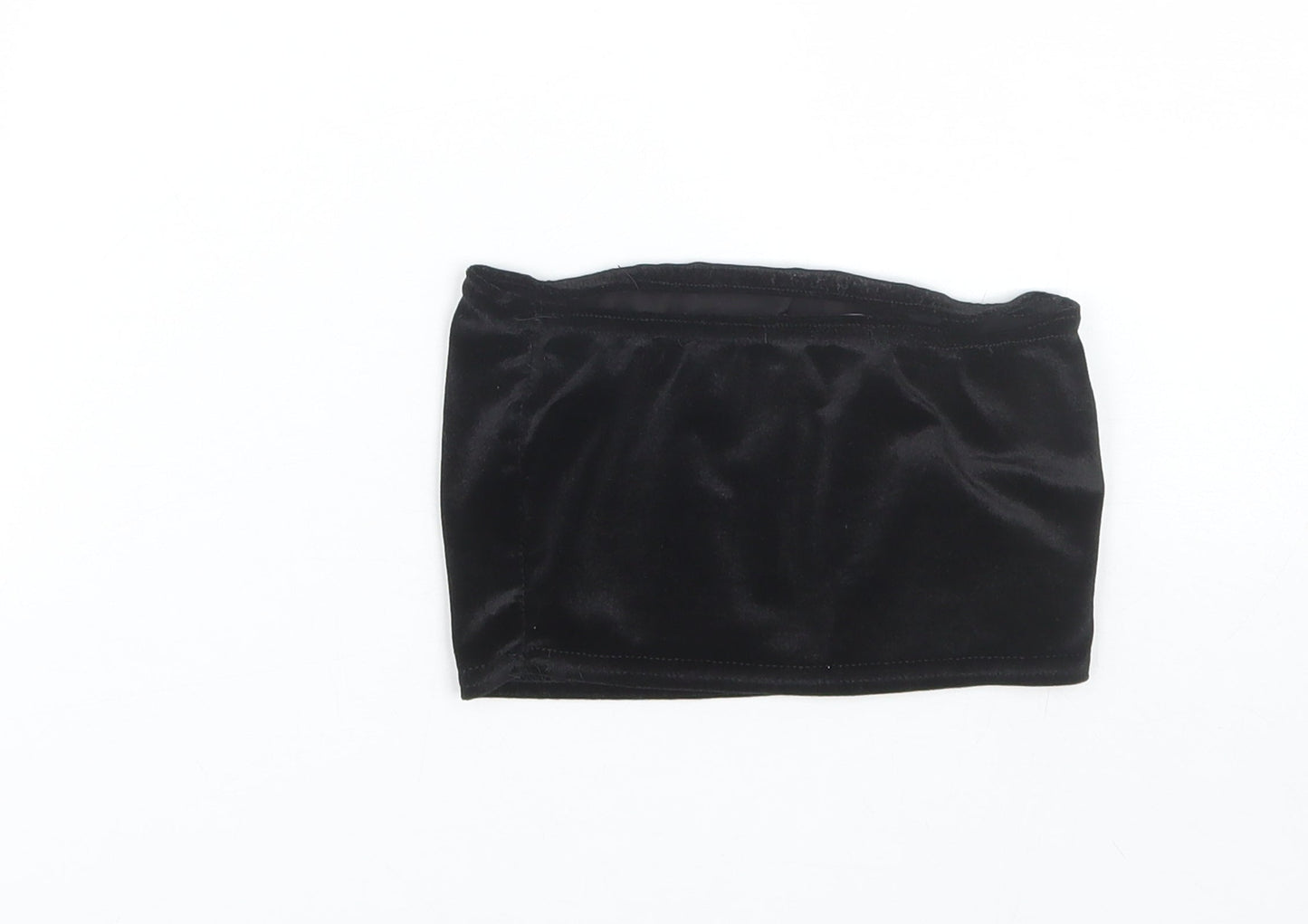 Womens UK Size 6 PRETTYLITTLETHING Black Cropped T-Shirt