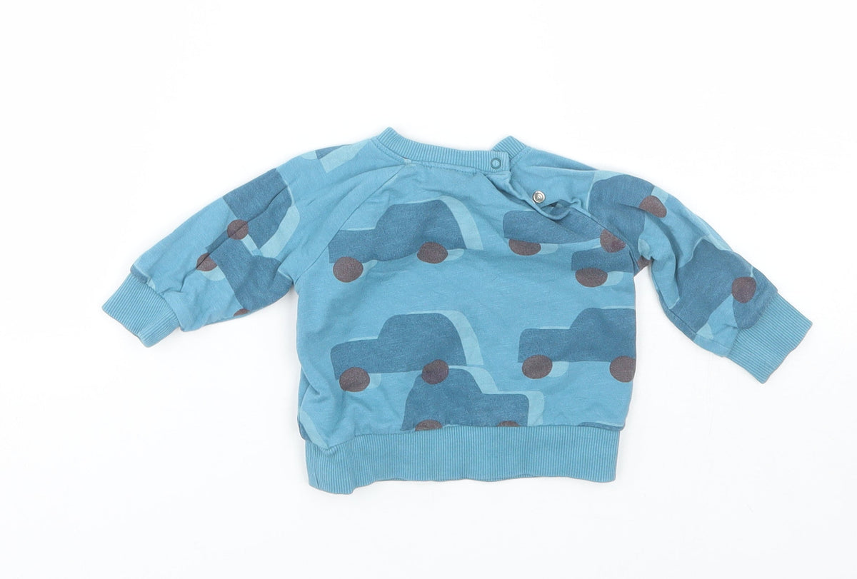 Back view of Next Baby Blue jumper, size 3-6, Months