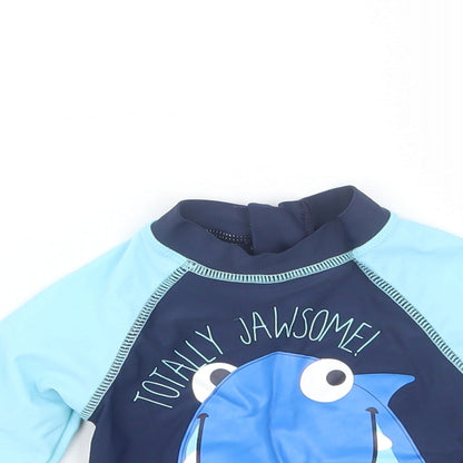 Rebel Boys Blue   Jersey T-Shirt Size 6-9 Months  - Swim Top