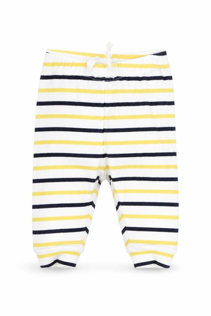 Front view of Gap Baby Multicoloured Striped Jogger Trousers, size 3-6, Months