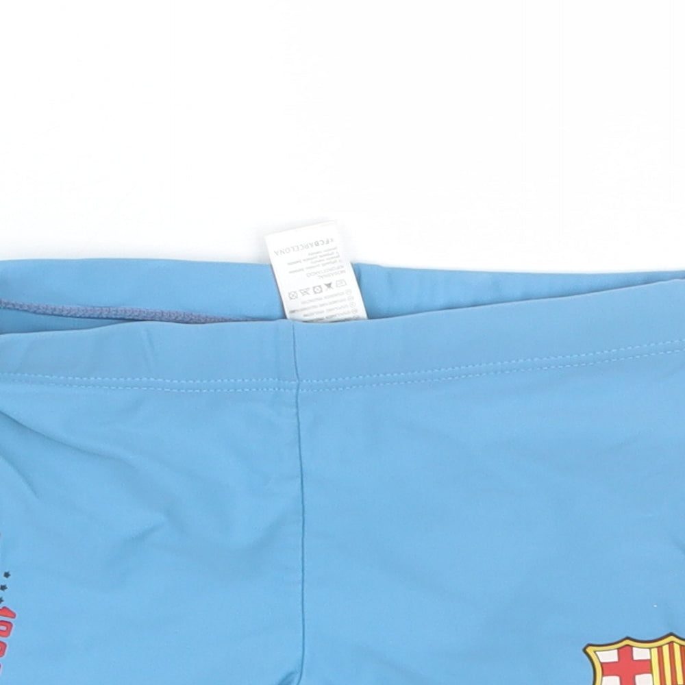 FC Barcelona Boys Blue   Compression Shorts Size 6-7 Years - FC Barcelona