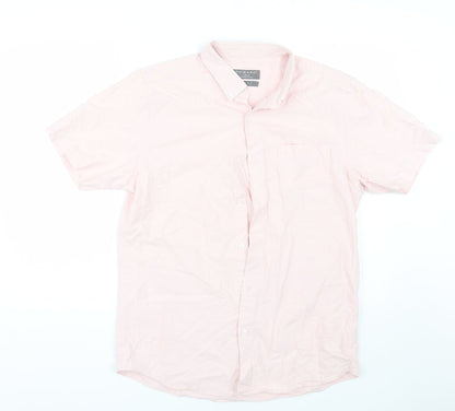 Primark Mens Pink    Button-Up Size L