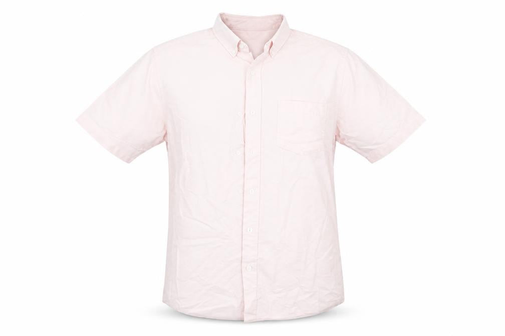 Mens UK Size L Primark Pink  Button-Up Short Sleeve Casual Shirt