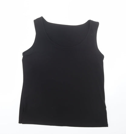 Womens UK Size 16 Preworn Black Basic Tank